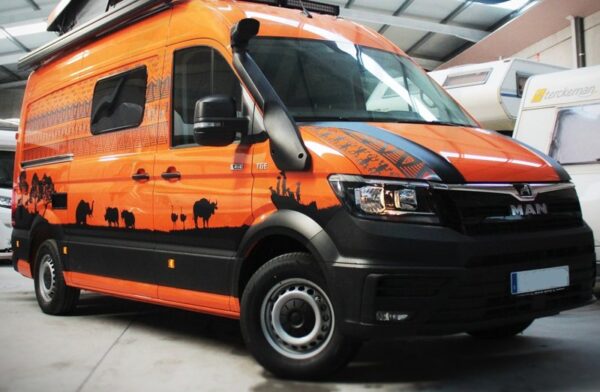 Decoración furgo camper Crafter, MAN TGE